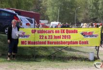 De mannen van MC Maasland kwamen publiciteit maken voor de Belgische GP in Genk, op 22 en 23 juni. 